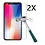 Ntech Ntech Screenprotector 2 Stuks Screenprotector Tempered Glass Glazen - Geschikt voor iPhone X/Xs