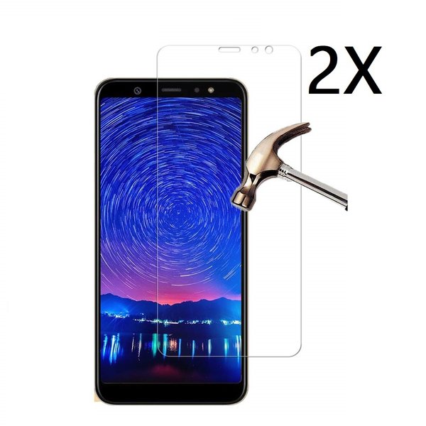 2X / 2 Stuks Samsung Galaxy A6+ (Plus versie) Beschermglas Screenprotector / Tempered Glass Screen