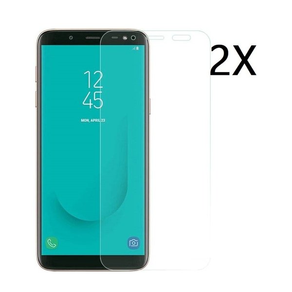 Ntech Ntech 2 Stuks Screenprotector Tempered Glass Glazen - Screenprotector Geschikt voor Samsung Galaxy J6 (2018)