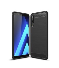 Ntech Ntech Soft Brushed Hoesje voor Samsung Galaxy A7 2018 - Matt Zwart