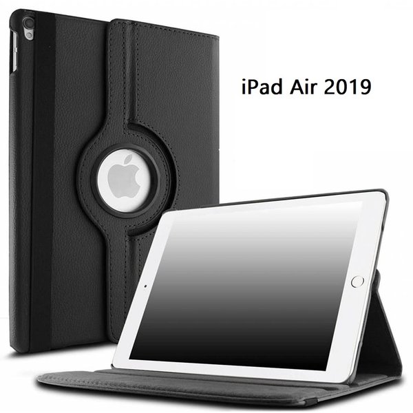 Ntech Ntech Hoes geschikt voor Apple iPad iPad Air (2019) 10.5 Draaibare Hoes - Zwart