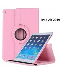 Ntech Ntech Apple iPad Air (2019) 10.5 Draaibare Hoes - Licht Roze
