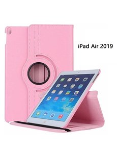 Ntech Ntech Apple iPad Air (2019) 10.5 Draaibare Hoes - Licht Roze