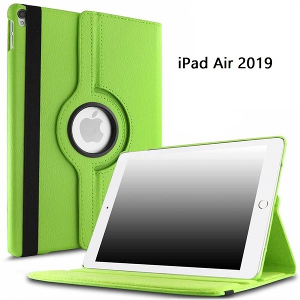 Ntech Ntech Hoes geschikt voor Apple iPad iPad Air (2019) 10.5 Draaibare Hoes - Groen