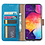 Ntech Ntech Hoesje Geschikt Voor Samsung Galaxy A50 Portemonnee hoesje - Turquoise Met 2 stuks Glazen screenprotector