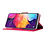 Ntech Ntech Hoesje Geschikt Voor Samsung Galaxy A50 Portemonnee hoesje - Pink + 2xTempered Glas