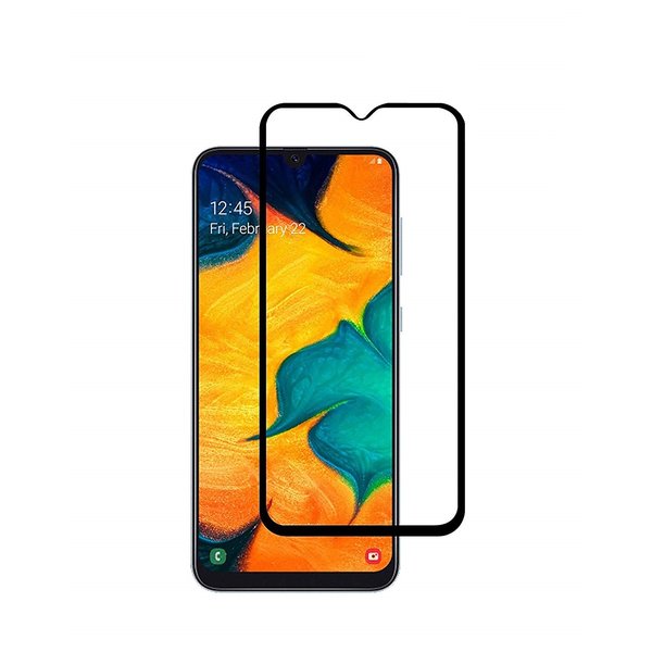 Ntech Ntech Screenprotector Geschikt voor Samsung Galaxy A50 full cover Screenprotector Tempered Glass - Zwart