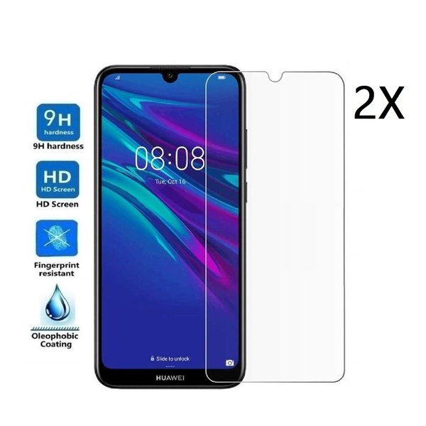 Ntech Ntech 2 Stuks Screenprotector Tempered Glass Glazen - Geschikt voor Huawei Y6 (2019)