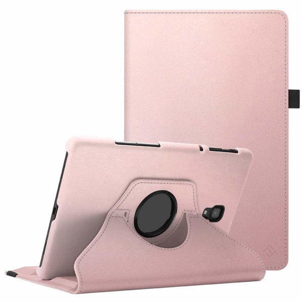 Ntech Ntech Hoesje Geschikt Voor Samsung Galaxy Tab A 10.5 inch 2018 (T590-T595) hoesje 360° draaibaar - Rose Goud