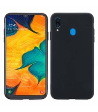 Ntech Ntech Hoesje Silicone Hoesje Flexibel & Scratch Resistent TPU Case Samsung Galaxy A30 - Zwart