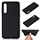 Ntech Ntech Hoesje Silicone Hoesje Flexible & Scratch Resistent TPU Case Hoesje Geschikt Voor Samsung Galaxy A50 - Zwart + Full Cover Glazen Screenprotector Zwart