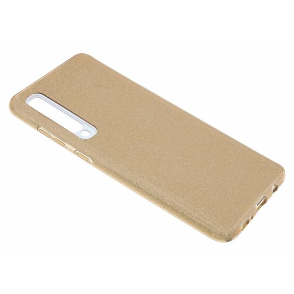 Ntech Ntech Hoesje Geschikt voor Huawei P30 Glitter TPU Back Cover Hoesje - Goud