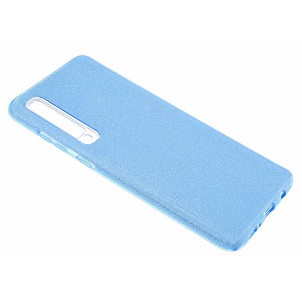 Ntech Ntech Hoesje Geschikt voor Huawei P30 Glitter TPU Back Cover Hoesje - Blauw