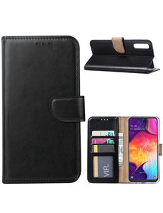 Ntech Ntech Portemonnee Hoesje voor Samsung Galaxy A40 - Zwart