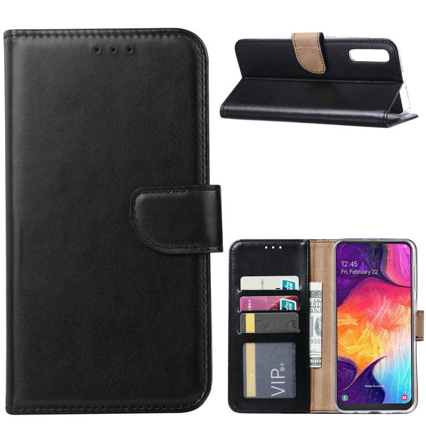 Ntech Ntech Portemonnee Hoesje voor Samsung Galaxy A40 - Zwart