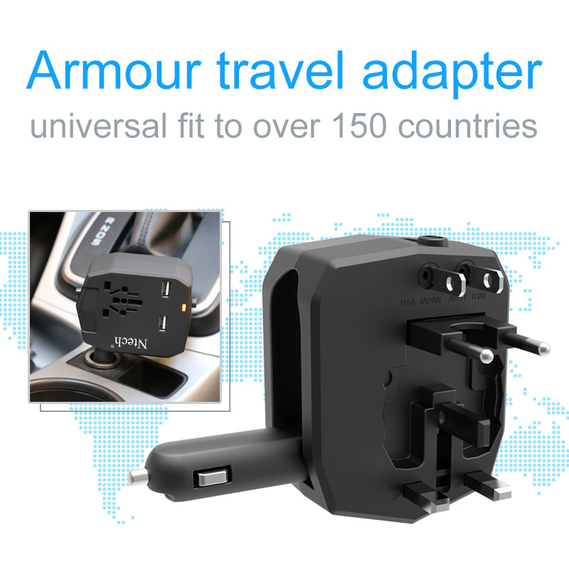 uitzetten essence kanaal Ntech - Universele Wereld stekker + Travel Adapter Autolader -  Phonecompleet.nl
