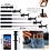 Ntech Ntech 3 in 1 Bluetooth Selfie Stick met Afstandsbediening en Foldable Tripod Stand zwart