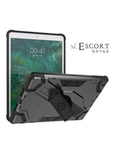 Ntech iPad hoes - 5e / 6e generatie (2018 / 2017) Armor Hoesje Escort case met kickstand - Spacey Gray