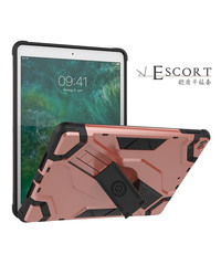 Ntech iPad hoes - 5e / 6e generatie (2018 / 2017) Armor Hoesje Escort case met kickstand - Rosegoud