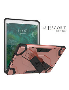 Ntech iPad hoes - 5e / 6e generatie (2018 / 2017) Armor Hoesje Escort case met kickstand - Rosegoud