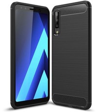  Armor Brushed TPU Samsung Galaxy A7 (2018) Hoesje - Zwart