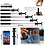 Ntech Ntech 3 in 1 Selfie Stick met Afstandsbediening en Foldable Tripod Stand Geschikt voor Samsung Galaxy S10/S10+/S10e A50/A70/A70s/A40/A30/A7(2018) - Zwart