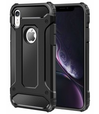 Ntech Ntech iPhone X / Xs Dual layer Rugged Armor hoesje - Zwart