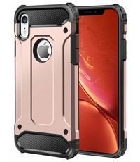 Ntech Ntech iPhone X / Xs Dual layer Rugged Armor hoesje - Rose Goud