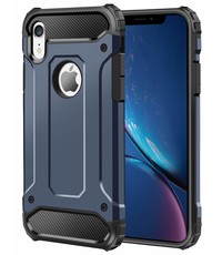 Ntech Ntech iPhone X / Xs Dual layer Rugged Armor hoesje - Blauw