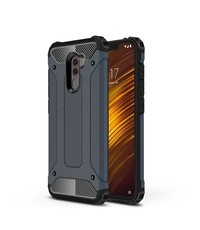 Ntech Ntech Xiaomi Pocophone F1 Dual layer Rugged Armor hoesje - Blauw