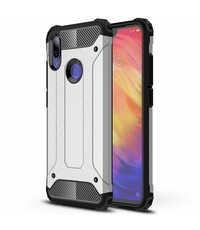 Ntech Ntech Xiaomi Note 7 Dual layer Armor Hoesje - Zilver