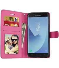 Merkloos Samsung Galaxy J4 Plus (2018) portemonnee hoesje - Roze