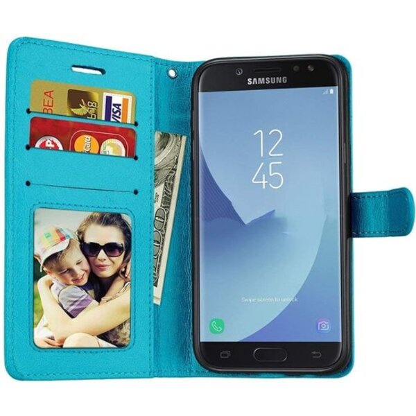 Merkloos Samsung Galaxy J4 Plus (2018) portemonnee hoesje - Turquise