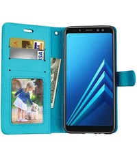 Merkloos Samsung Galaxy J6 2018 portemonnee hoesje - Turquise