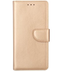 Merkloos Samsung Galaxy A50 Portemonnee hoesje goud