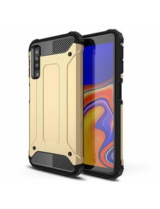 Ntech Ntech Samsung Galaxy A7 2018 Hybride Armor Hoesje - Goud