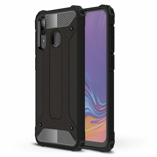 Ntech Ntech Hoesje Geschikt Voor Samsung Galaxy A30 Hybrid Armor Hoesje - Zwart