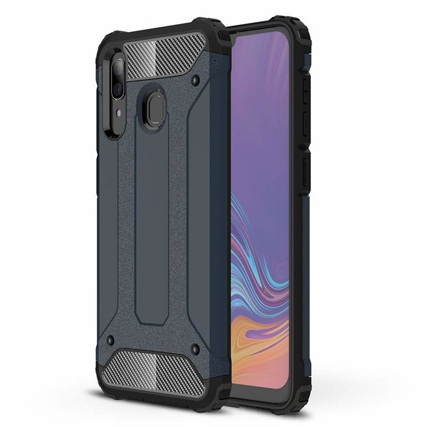 Ntech Ntech Hoesje Geschikt Voor Samsung Galaxy A30 Hybrid Armor Hoesje - Blauw