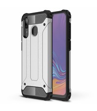 Ntech Ntech Samsung Galaxy A30 Hybride Armor Hoesje - Zilver