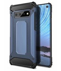 Ntech Ntech Samsung Galaxy S10 Hybride Armor Hoesje - Blauw