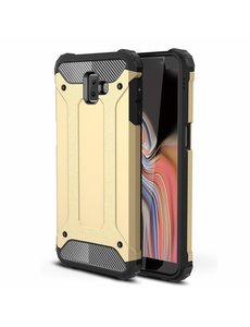 Ntech Ntech Samsung Galaxy J6+ Hybride Armor Hoesje - Goud