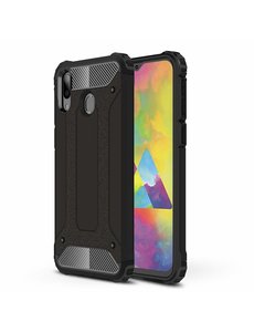 Ntech Ntech Samsung Galaxy M20 Hybride Armor Hoesje - Zwart