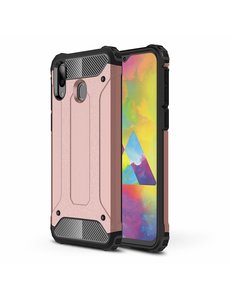 Ntech Ntech Samsung Galaxy M20 Hybride Armor hoesje - Rose Goud