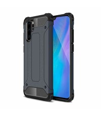 Ntech Ntech Huawei P30 Pro Dual layer Armor Hoesje - Blauw