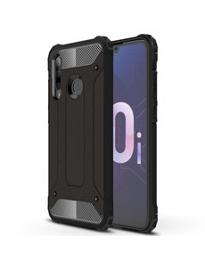 Ntech Ntech Huawei P Smart Plus (2018) Dual layer Armor Hoesje - Zwart