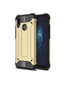 Ntech Ntech Huawei P20 Lite (2018) Dual layer Armor Hoesje - Goud