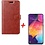 Ntech Ntech Samsung Galaxy A40 Portemonnee hoesje Bruin met Glazen screenprotector