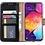 Ntech Ntech Hoesje Geschikt Voor Samsung Galaxy A70/A70s Portemonnee hoesje - Zwart Met Tempered Glas