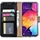 Ntech Ntech Hoesje Geschikt Voor Samsung Galaxy A70/A70s Portemonnee hoesje Rose Goud Met Glazen screenprotector