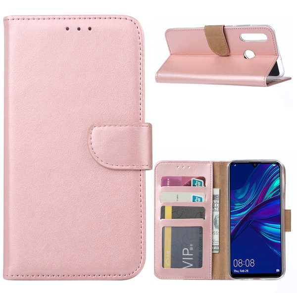 Ntech Ntech Hoesje Geschikt voor Huawei P Smart Plus (2019) Portemonnee Hoesje / Book Case - Rose Goud